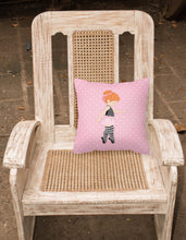 Load image into Gallery viewer, Ballerina Red Head Releve Fabric Decorative Pillow BB5168PW1818