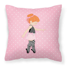 Load image into Gallery viewer, Ballerina Red Head Releve Fabric Decorative Pillow BB5168PW1818