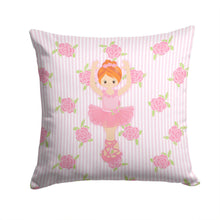 Load image into Gallery viewer, Ballerina Red Front Pose Throw Pillow - 14x14 Decorative Pillow – Art for Your Home &amp; Patio BB5169PW1414