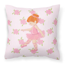 Load image into Gallery viewer, Ballerina Red Head Point Fabric Decorative Pillow BB5170PW1818