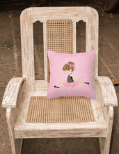 Load image into Gallery viewer, Ballerina Brunette Jete Fabric Decorative Pillow BB5174PW1818