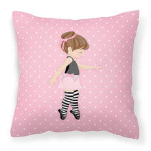 Load image into Gallery viewer, Ballerina Brunette Releve Fabric Decorative Pillow BB5175PW1818