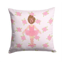 Load image into Gallery viewer, Ballerina Brunette Back Pose Throw Pillow - 14x14 Decorative Pillow – Art for Your Home &amp; Patio BB5176PW1414