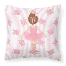 Load image into Gallery viewer, Ballerina Brunette Back Pose Fabric Decorative Pillow BB5176PW1818
