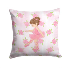 Load image into Gallery viewer, Ballerina Brunette Point Throw Pillow - 14x14 Decorative Pillow – Art for Your Home &amp; Patio BB5177PW1414