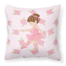 Load image into Gallery viewer, Ballerina Brunette Point Fabric Decorative Pillow BB5177PW1818