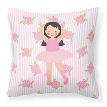 Load image into Gallery viewer, Ballerina Long Dark Hair Fabric Decorative Pillow BB5181PW1818