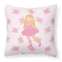 Load image into Gallery viewer, Ballerina Long Haired Blonde Fabric Decorative Pillow BB5185PW1818