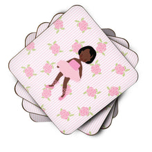Load image into Gallery viewer, Ballerina African American Short Hair Foam Coaster  BB5190FC