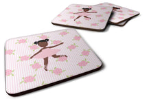 Load image into Gallery viewer, Ballerina African American Ponytails Foam Coaster  BB5192FC