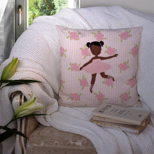 Load image into Gallery viewer, Ballerina African American Ponytails Throw Pillow - 14x14 Decorative Pillow – Art for Your Home &amp; Patio BB5192PW1414