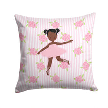 Load image into Gallery viewer, Ballerina African American Ponytails Throw Pillow - 14x14 Decorative Pillow – Art for Your Home &amp; Patio BB5192PW1414