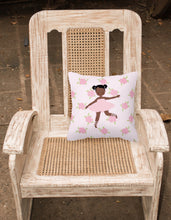 Load image into Gallery viewer, Ballerina African American Ponytails Fabric Decorative Pillow BB5192PW1818
