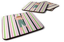 Load image into Gallery viewer, Dancer Bikatard Brown Hair Foam Coaster  BB5193FC