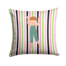 Load image into Gallery viewer, Dancer Bikatard Brown Hair Throw Pillow - 14x14 Decorative Pillow – Art for Your Home &amp; Patio BB5193PW1414