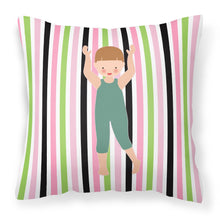 Load image into Gallery viewer, Dancer Bikatard Brown Hair Fabric Decorative Pillow BB5193PW1818