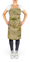 Load image into Gallery viewer, White Wine on Linen Apron – Artist-Designed Kitchen, BBQ &amp; Craft Apron BB5194APRON