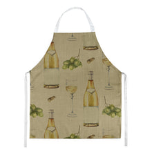 Load image into Gallery viewer, White Wine on Linen Apron – Artist-Designed Kitchen, BBQ &amp; Craft Apron BB5194APRON