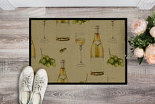 Load image into Gallery viewer, White Wine on Linen Doormat - 18x27 Decorative Floor Mat – Indoor/Outdoor Rug with Artistic Flair BB5194MAT