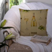 Load image into Gallery viewer, White Wine on Linen Throw Pillow - 14x14 Decorative Pillow – Art for Your Home &amp; Patio BB5194PW1414