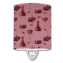 Load image into Gallery viewer, Red Wine on Linen Ceramic Night Light BB5195CNL