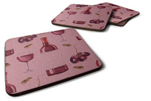 Load image into Gallery viewer, Red Wine on Linen Foam Coaster  BB5195FC