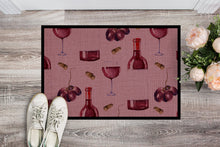 Load image into Gallery viewer, Red Wine on Linen Doormat - 24x36 Decorative Floor Mat – Indoor/Outdoor Rug with Artistic Flair BB5195JMAT