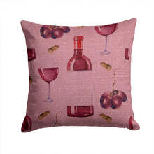 Load image into Gallery viewer, Red Wine on Linen Throw Pillow - 14x14 Decorative Pillow – Art for Your Home &amp; Patio BB5195PW1414