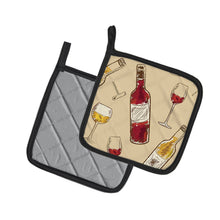 Load image into Gallery viewer, Red and White Wine Pot Holders - Set of 2 - Heat-Resistant Kitchen Essentials BB5196PTHD