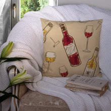 Load image into Gallery viewer, Red and White Wine Throw Pillow - 14x14 Decorative Pillow – Art for Your Home &amp; Patio BB5196PW1414
