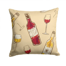 Load image into Gallery viewer, Red and White Wine Throw Pillow - 14x14 Decorative Pillow – Art for Your Home &amp; Patio BB5196PW1414