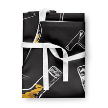 Load image into Gallery viewer, Red and White Wine on Black Apron – Artist-Designed Kitchen, BBQ &amp; Craft Apron BB5197APRON