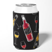 Load image into Gallery viewer, Red and White Wine on Black Can or Bottle Hugger BB5197CC
