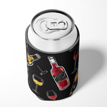 Load image into Gallery viewer, Red and White Wine on Black Can or Bottle Hugger BB5197CC