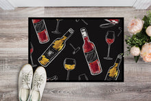 Load image into Gallery viewer, Red and White Wine on Black Doormat - 18x27 Decorative Floor Mat – Indoor/Outdoor Rug with Artistic Flair BB5197MAT