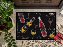 Load image into Gallery viewer, Red and White Wine on Black Doormat - 18x27 Decorative Floor Mat – Indoor/Outdoor Rug with Artistic Flair BB5197MAT