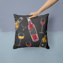 Load image into Gallery viewer, Red and White Wine on Black Throw Pillow - 14x14 Decorative Pillow – Art for Your Home &amp; Patio BB5197PW1414