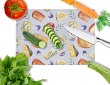 Load image into Gallery viewer, Assortment of Cheeses Glass Cutting Boards – Durable, Decorative Kitchen Art Large BB5198LCB