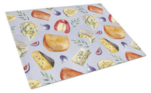 Load image into Gallery viewer, Assortment of Cheeses Glass Cutting Boards – Durable, Decorative Kitchen Art Large BB5198LCB