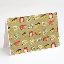 Load image into Gallery viewer, Cheeses Greeting Cards -  Blank Note Cards – 8-Pack of Artist-Designed Cards with Envelopes