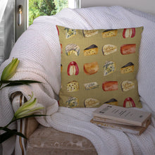 Load image into Gallery viewer, Cheeses Throw Pillow - 14x14 Decorative Pillow – Art for Your Home &amp; Patio BB5199PW1414