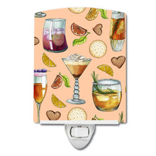 Load image into Gallery viewer, Drinks and Cocktails Peach Ceramic Night Light BB5200CNL