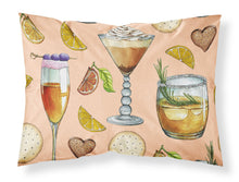 Load image into Gallery viewer, Drinks and Cocktails Peach Fabric Standard Pillowcase – Artistic Decorative Front, White Back BB5200PILLOWCASE