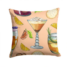 Load image into Gallery viewer, Drinks and Cocktails Peach Throw Pillow - 14x14 Decorative Pillow – Art for Your Home &amp; Patio BB5200PW1414