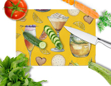 Load image into Gallery viewer, Drinks and Cocktails Gold Glass Cutting Boards – Durable, Decorative Kitchen Art Large BB5202LCB