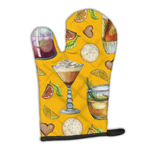 Load image into Gallery viewer, Drinks and Cocktails Gold Oven Mitt BB5202OVMT