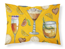 Load image into Gallery viewer, Drinks and Cocktails Gold Fabric Standard Pillowcase – Artistic Decorative Front, White Back BB5202PILLOWCASE