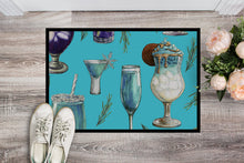 Load image into Gallery viewer, Drinks and Cocktails Blue Doormat - 18x27 Decorative Floor Mat – Indoor/Outdoor Rug with Artistic Flair BB5203MAT