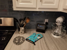 Load image into Gallery viewer, Drinks and Cocktails Blue Oven Mitt BB5203OVMT