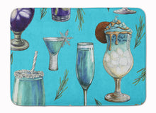 Load image into Gallery viewer, Drinks and Cocktails Blue Machine Washable Memory Foam Mat BB5203RUG